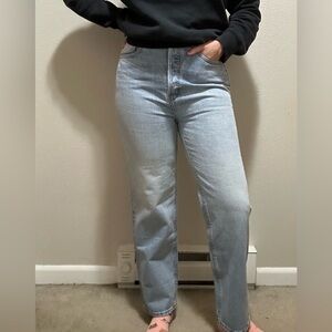 DÔEN Diana Jean Vendôme Wash 30 High Rise Straight Leg 100% Cotton Denim Blue